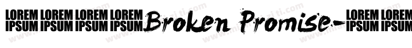 英文字体Broken Promise字体转换